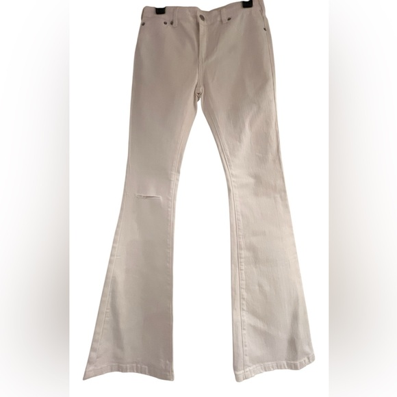 SER.O.YA Murphy Mid Rise Boot Cut Jean White NWT Size 26 - Picture 5 of 9